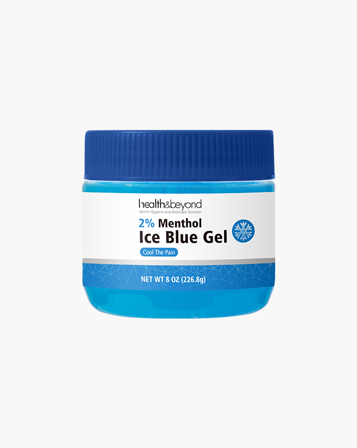 Gel bleu glacé au menthol à 2 %