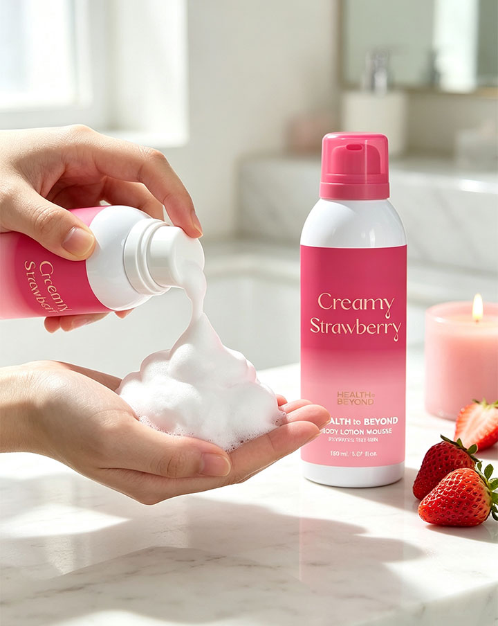 Mousse de lotion pour le corps